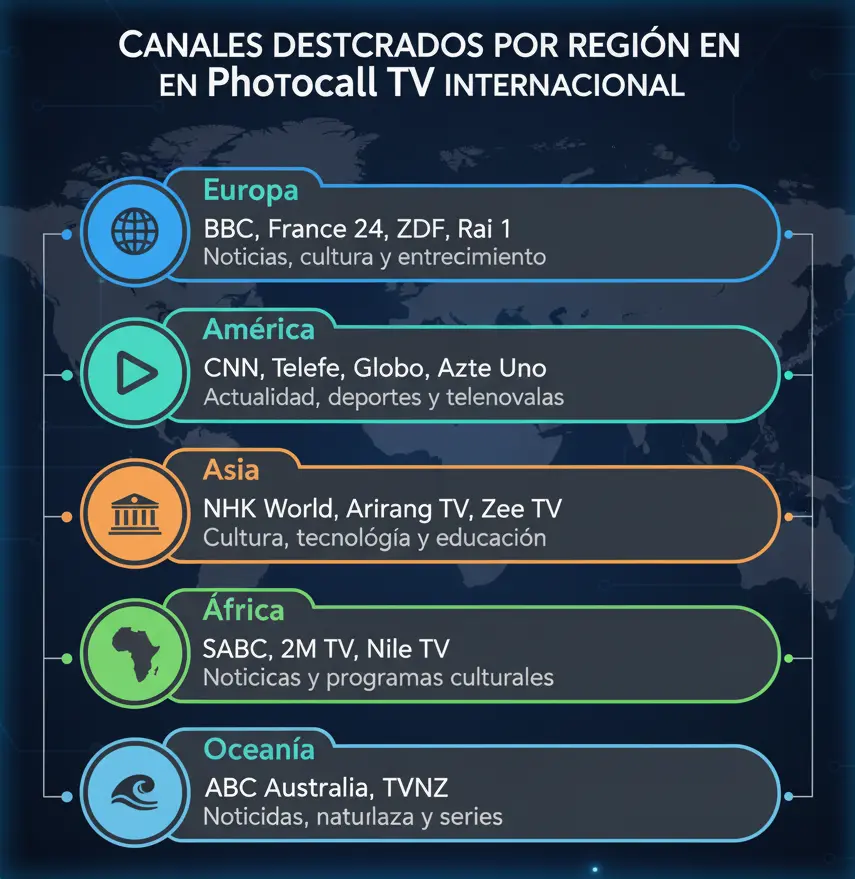 Canales Destacados por Región