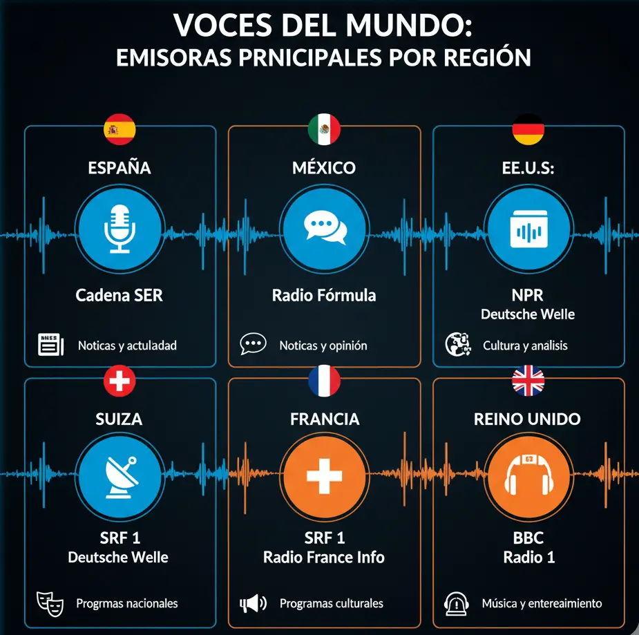 Región, Emisora Principal, Tipo de Contenido