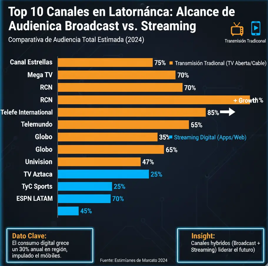Top 10 Most-Watched Channels in Latin America