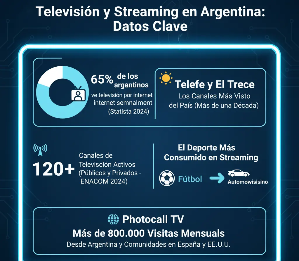 más de 120 canales de televisión activos